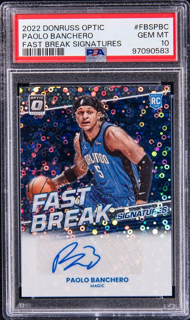 2022-23 Panini Donruss Optic Paolo Banchero Fast Break Signatures #FBS-PBC card image