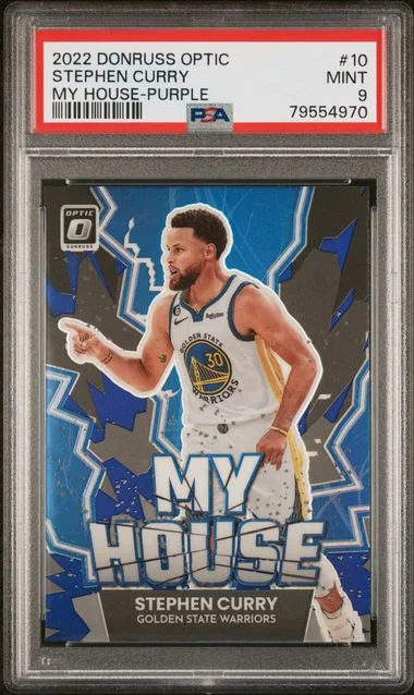 2022-23 Panini Donruss Optic Stephen Curry My House Purple #10 card image