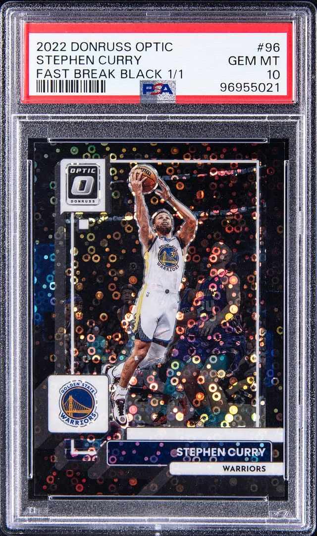 2022-23 Panini Donruss Optic Stephen Curry Fast Break Black #96 card image