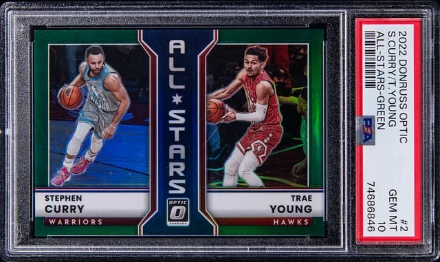 2022-23 Panini Donruss Optic Stephen Curry/Trae Young All-Stars Green #2 card image