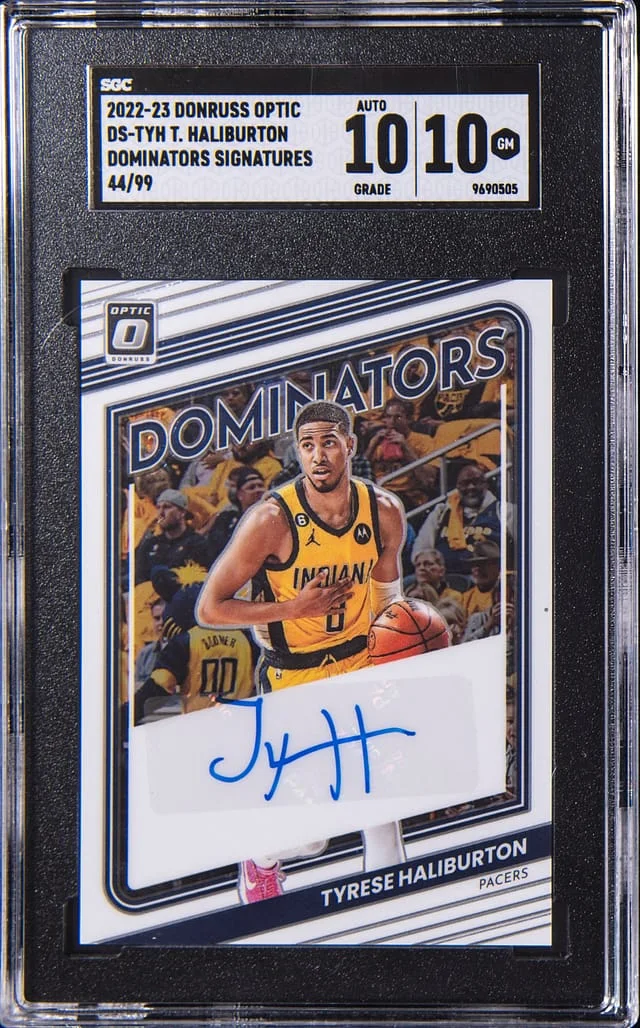 2022-23 Panini Donruss Optic Tyrese Haliburton Dominators Signatures #DS-TYH card image