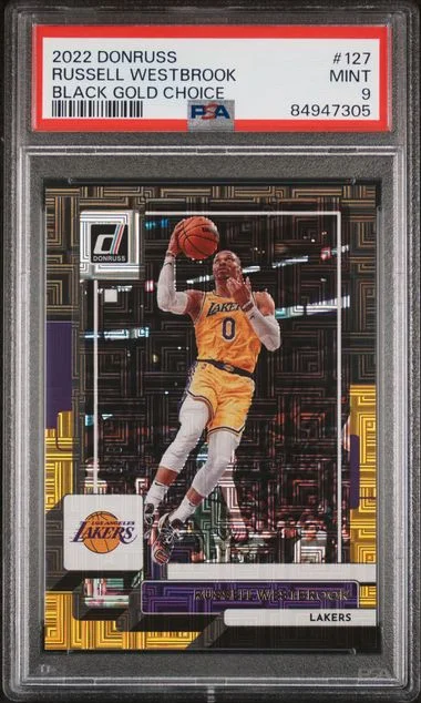 2022-23 Panini Donruss Russell Westbrook Black Gold Choice #127 card image