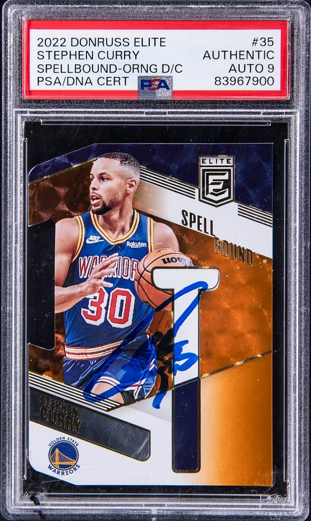 2022-23 Panini Donruss Stephen Curry Elite Spellbound Orange Die-Cut #35 card image