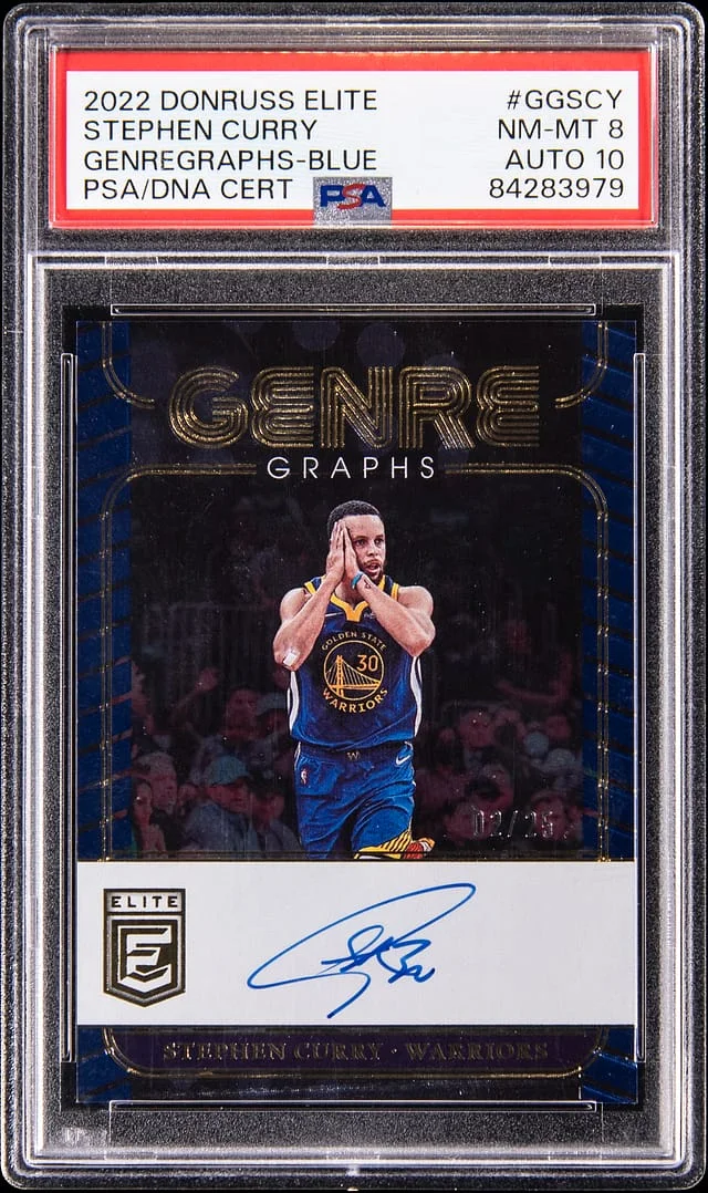 2022-23 Panini Donruss Stephen Curry Elite Genregraphs Blue #GG-SCY card image