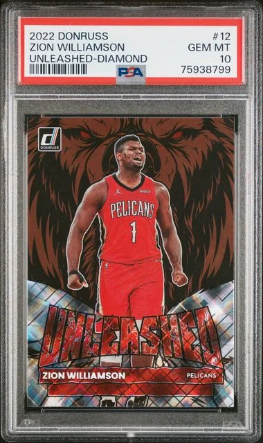 2022-23 Panini Donruss Zion Williamson Unleashed Diamond #12 card image