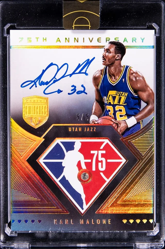 2022-23 Panini Eminence Karl Malone 75th Anniversary #75-KML card image