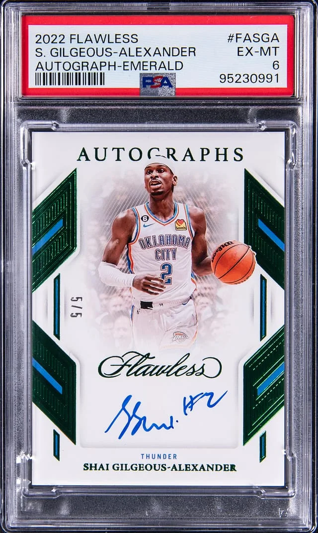 2022-23 Panini Flawless Autograph Emerald #FA #no-number card image