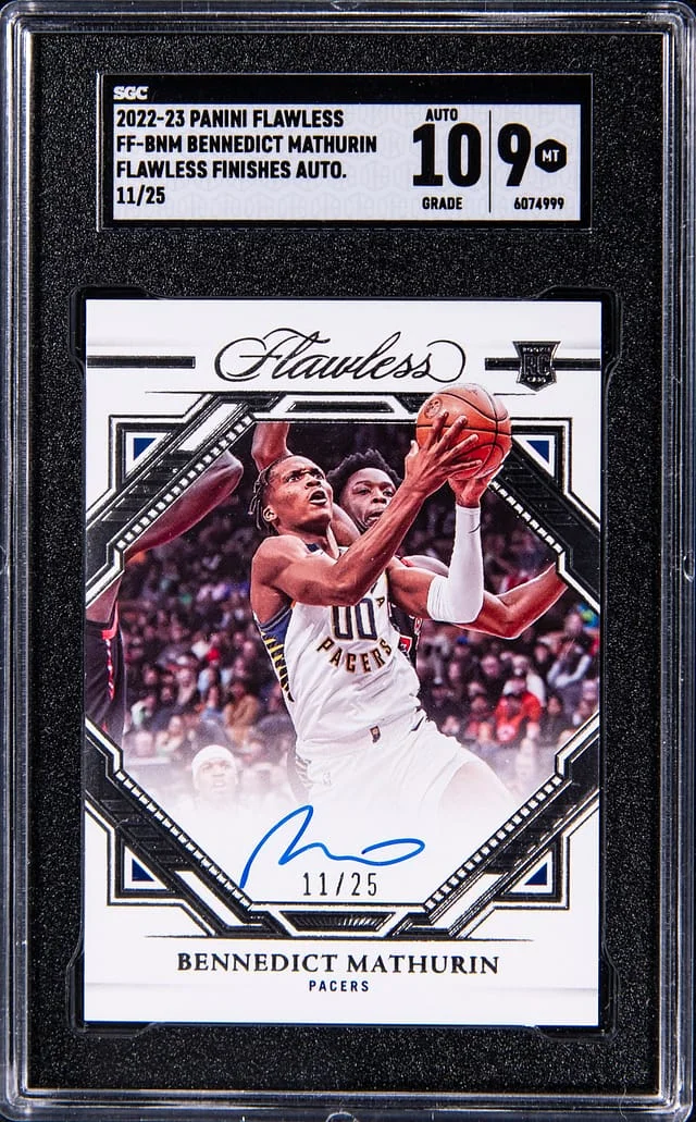 2022-23 Panini Flawless Bennedict Mathurin Flawless Finishes Autograph #FF-BNM card image