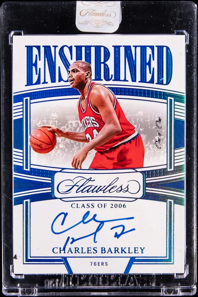 2022-23 Panini Flawless Charles Barkley Enshrined Signatures Platinum #ES-CBK card image