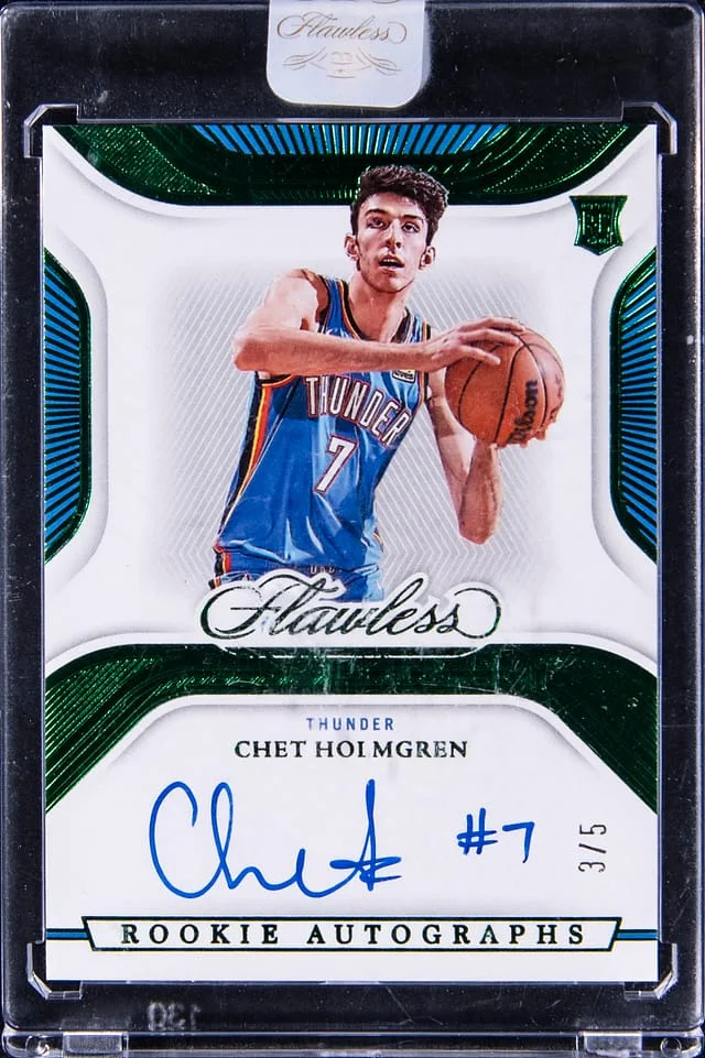 2022-23 Panini Flawless Chet Holmgren Emerald #RA-CHG card image