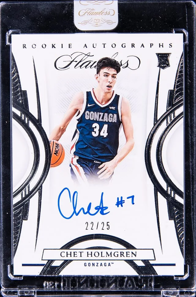 2022-23 Panini Flawless Chet Holmgren Collegiate Autograph #RA-CHO card image