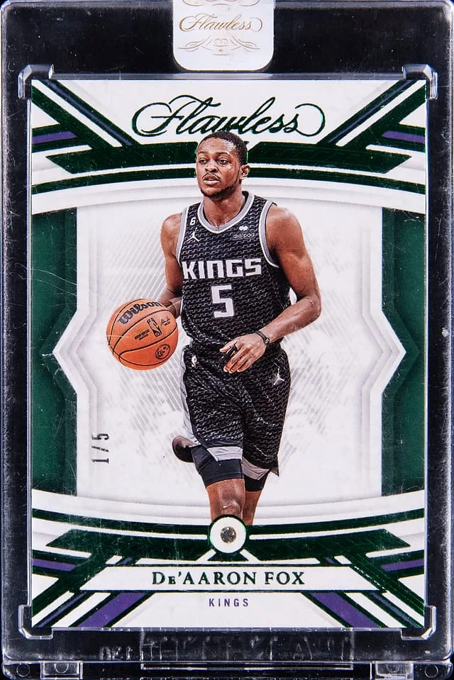2022-23 Panini Flawless De'Aaron Fox Diamond Emerald #36 card image