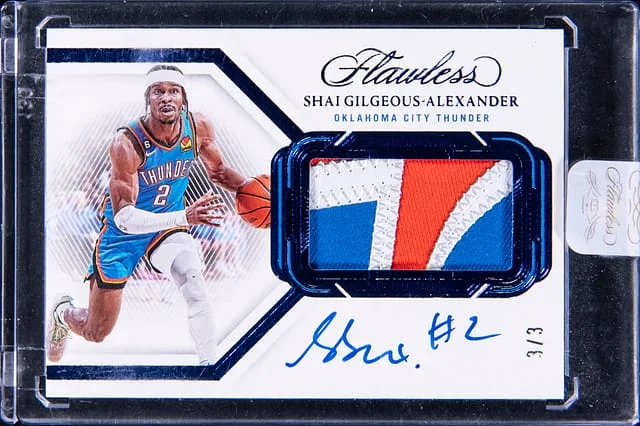 2022-23 Panini Flawless Horizontal Patch Autographs Blue #HPA #no-number card image