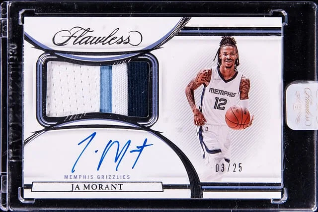 2022-23 Panini Flawless Ja Morant Patch Autograph #HPA-JAM card image