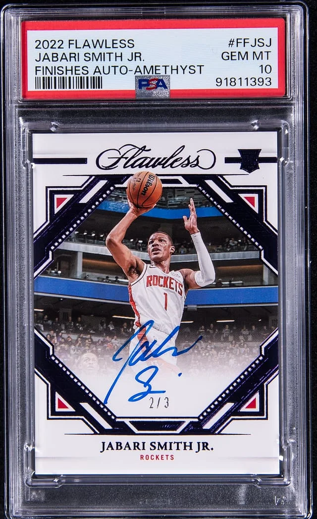 2022-23 Panini Flawless Jabari Smith Jr. Finishes Autograph Amethyst #FF-JSJ card image