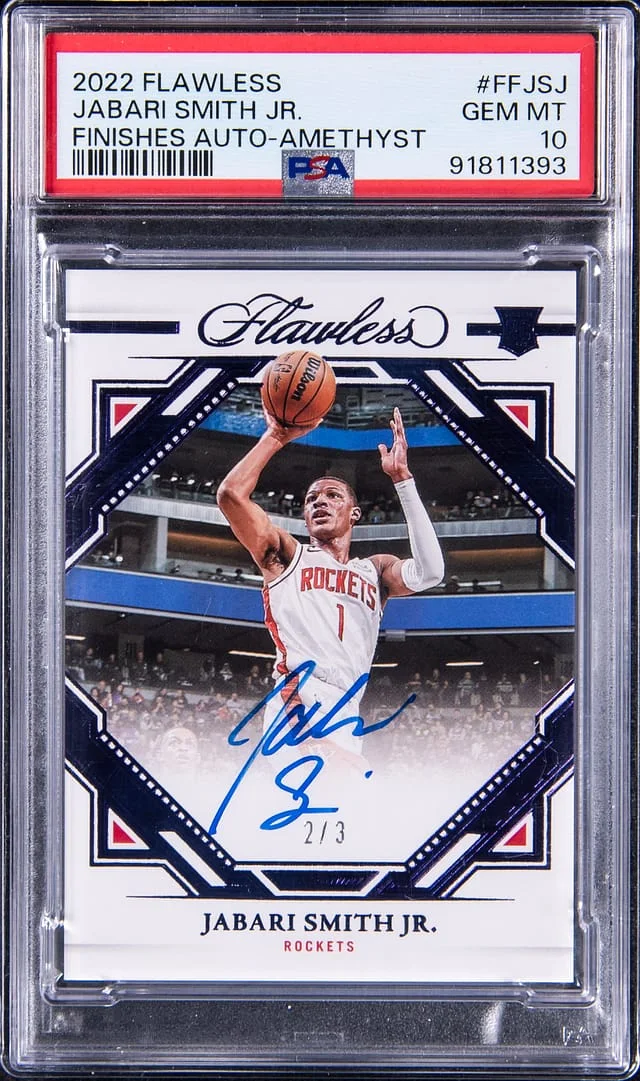 2022-23 Panini Flawless Jabari Smith Jr. Finishes Autograph-Amethyst #FFJSJ card image