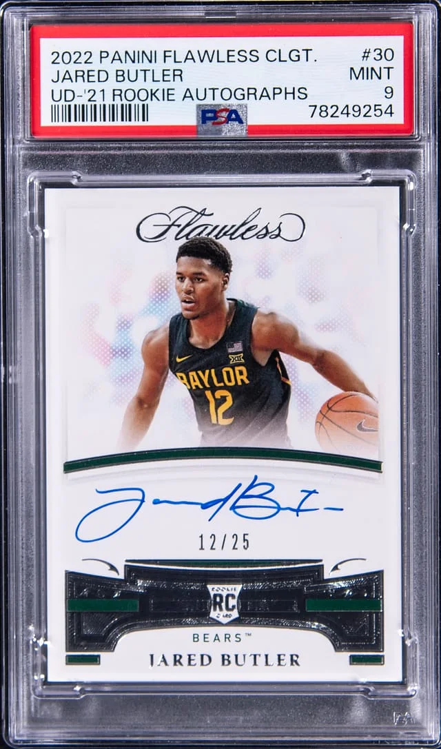 2022-23 Panini Flawless Jared Butler Collegiate Update '21 Autographs #30 card image