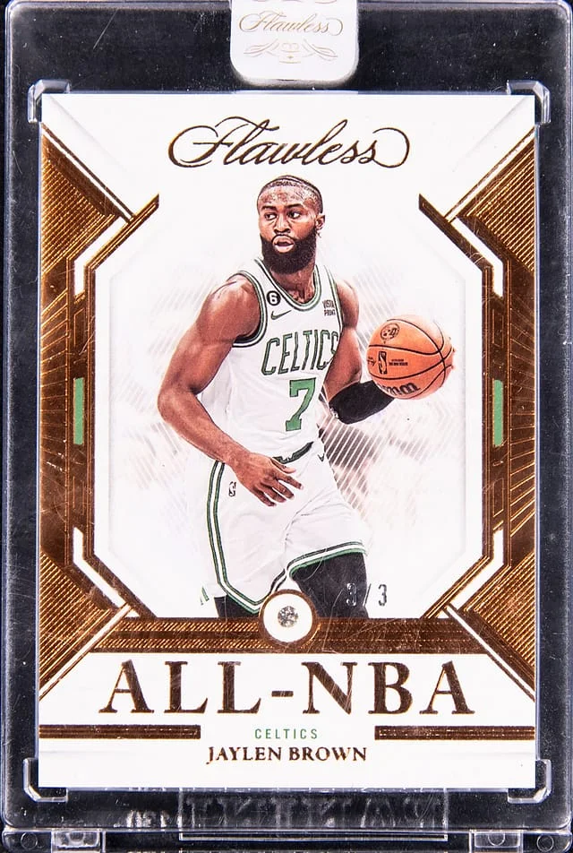 2022-23 Panini Flawless Jaylen Brown Diamond All-NBA Bronze #181 card image