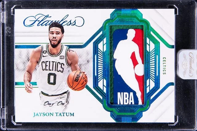 2022-23 Panini Flawless Jayson Tatum Logoman #LM-JYT card image