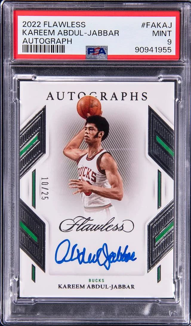 2022-23 Panini Flawless Kareem Abdul-Jabbar Autograph #FA-KAJ card image