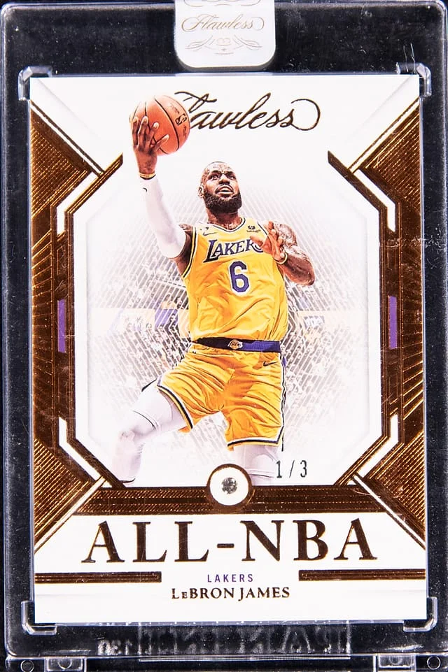 2022-23 Panini Flawless LeBron James Diamond All-NBA Bronze #187 card image