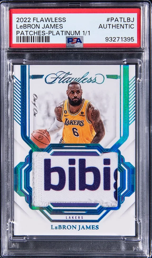 2022-23 Panini Flawless LeBron James Patches Gold #PAT-LBJ card image