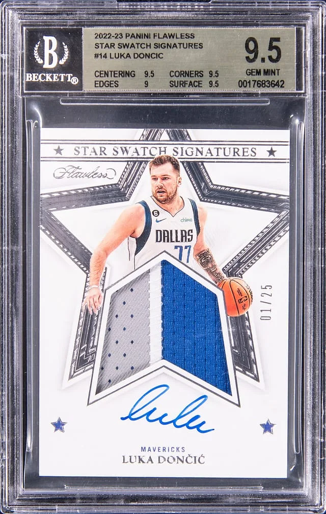 2022-23 Panini Flawless Luka Doncic Star Swatch Signatures #SSS-LD card image