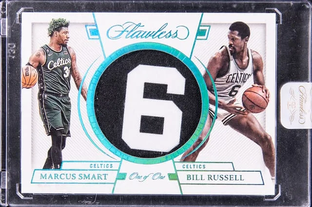 2022-23 Panini Flawless Marcus Smart Bill Russell Tribute Patch #BRT-MS2 card image