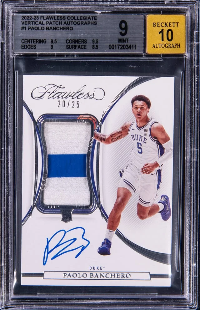 2022-23 Panini Flawless Paolo Banchero Collegiate #1 card image