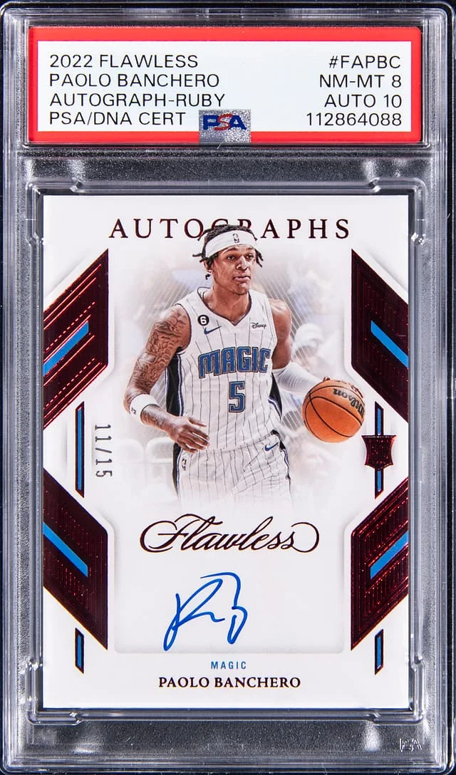 2022-23 Panini Flawless Paolo Banchero Autographs Ruby #FA-PBC card image