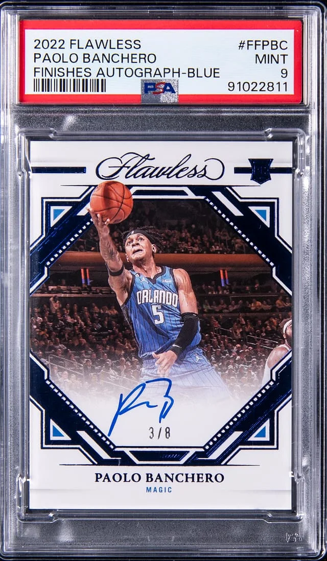 2022-23 Panini Flawless Paolo Banchero Finishes Autograph Blue #FF-PBC card image