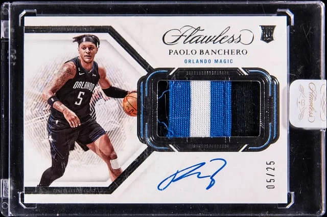 2022-23 Panini Flawless Paolo Banchero Patch Autograph (RPA) #HPA-PBC card image