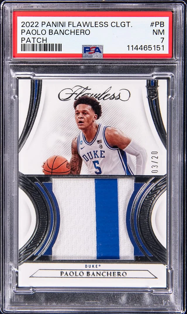 2022-23 Panini Flawless Paolo Banchero Collegiate Patch #PA-PB card image