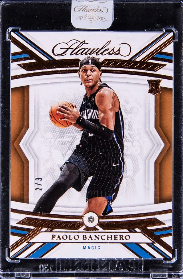 2022-23 Panini Flawless Paolo Banchero Relic - Panini Encased Diamond Relic #27 card image
