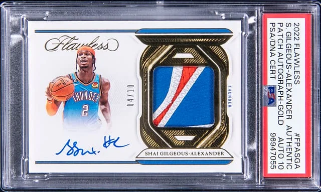 2022-23 Panini Flawless Patch Autographs Gold #FPA #no-number card image
