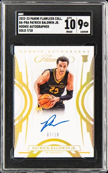 2022-23 Panini Flawless Patrick Baldwin Jr. Coll. Autographed Gold #RA-PBA card image