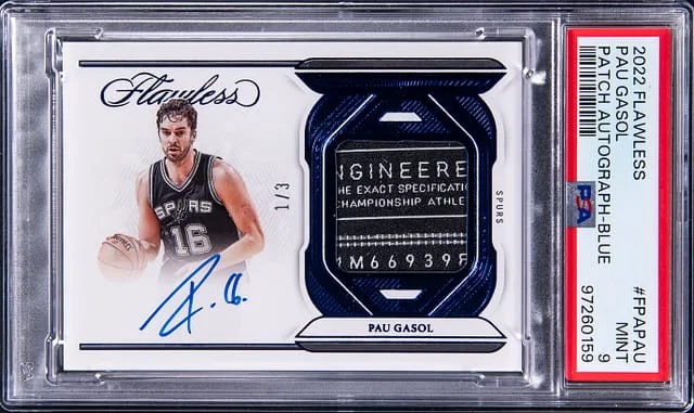 2022-23 Panini Flawless Pau Gasol Patch Autograph #FPA-PAU card image