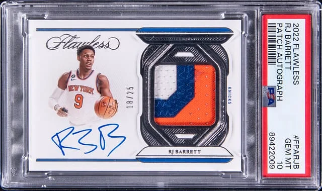 2022-23 Panini Flawless RJ Barrett Patch Autograph #FPARJB card image