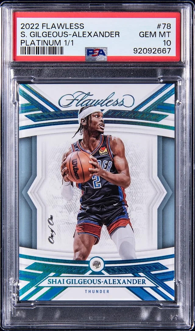 2022-23 Panini Flawless Shai Gilgeous-Alexander Diamond Platinum #78 card image