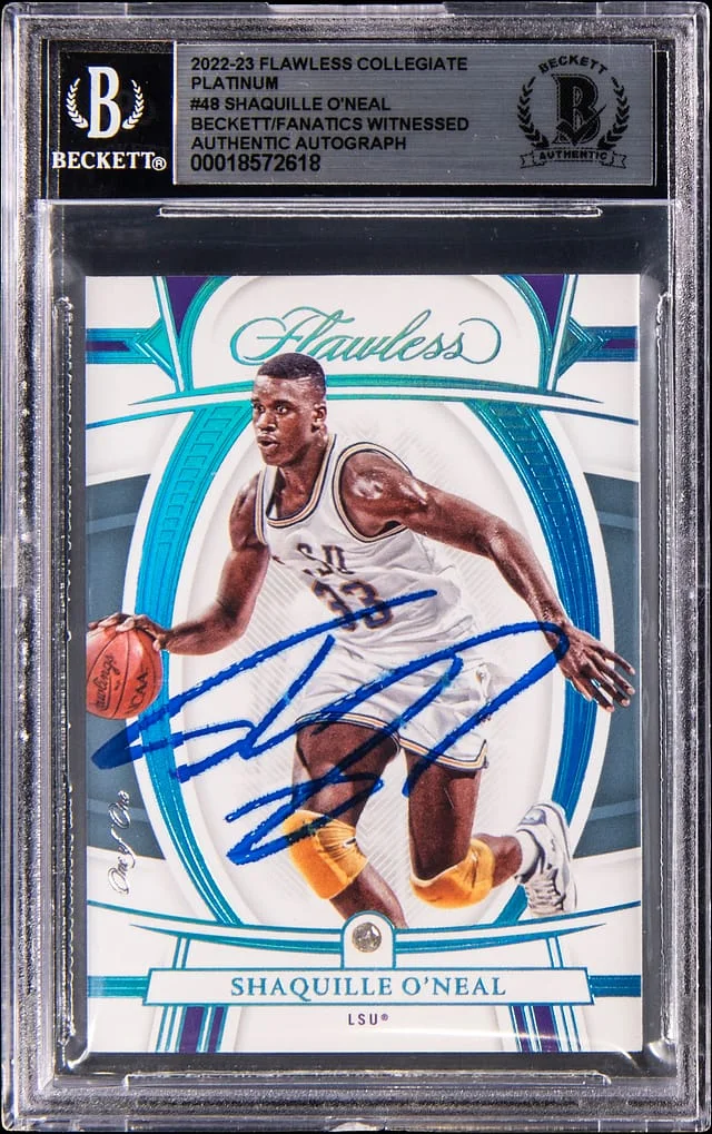2022-23 Panini Flawless Shaquille O'Neal Collegiate Platinum #48 card image