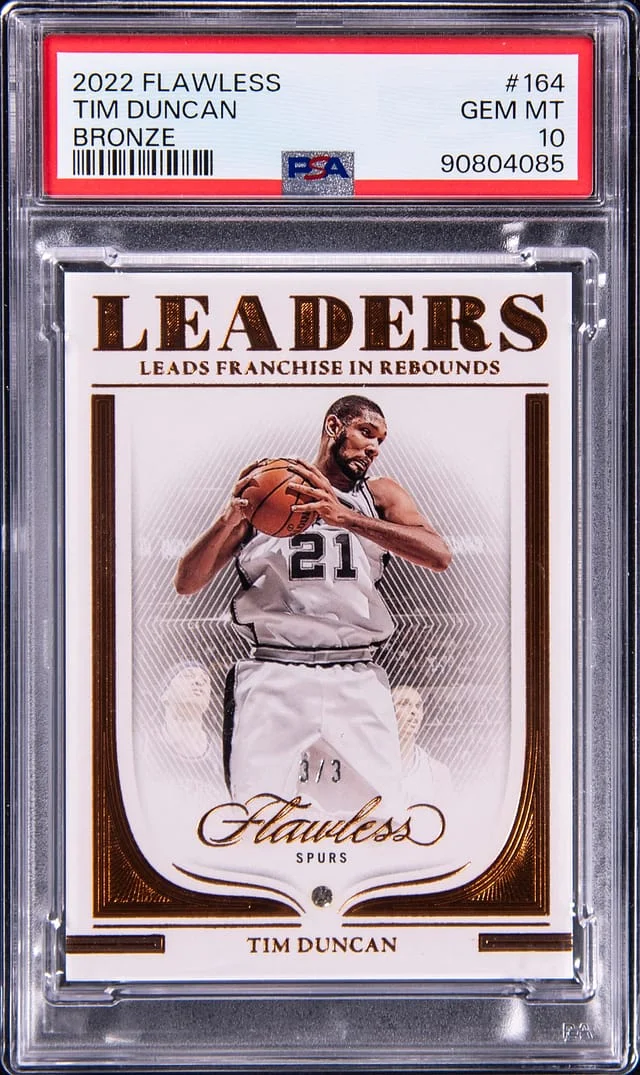 2022-23 Panini Flawless Tim Duncan Bronze #164 card image
