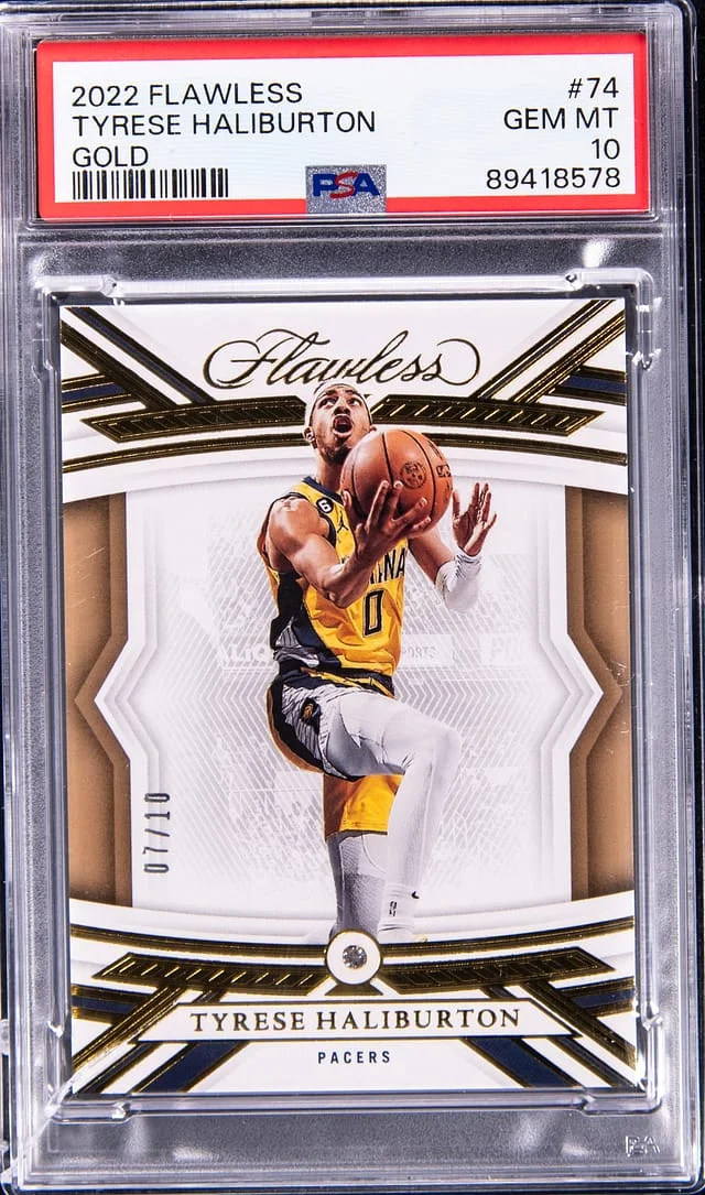 2022-23 Panini Flawless Tyrese Haliburton Diamond Gold #74 card image