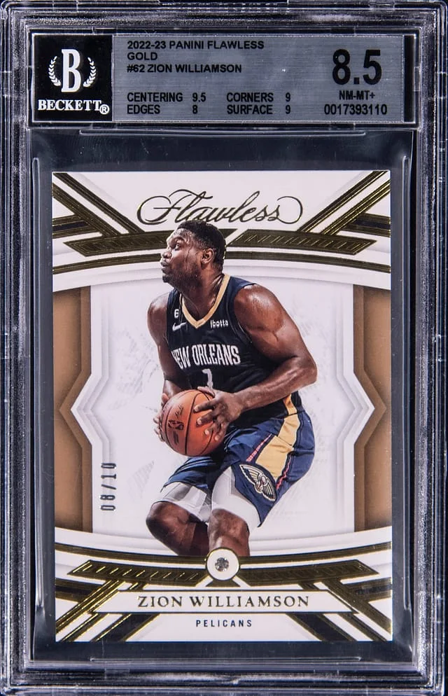 2022-23 Panini Flawless Zion Williamson Gold #62 card image