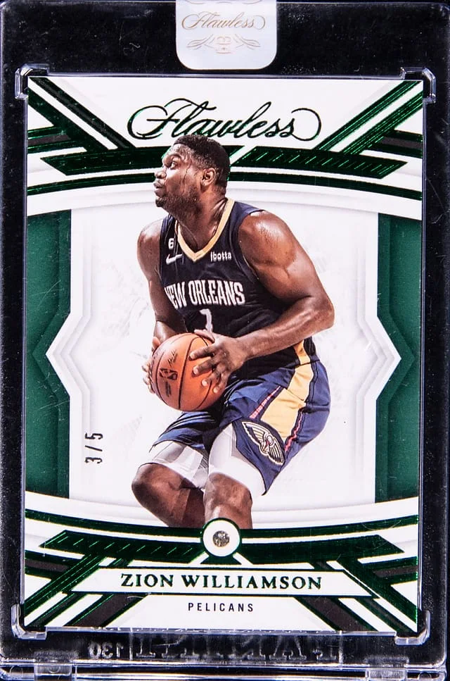 2022-23 Panini Flawless Zion Williamson Diamond Emerald #62 card image