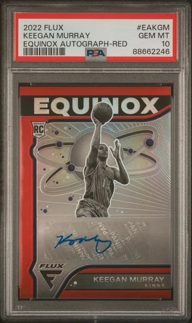 2022-23 Panini Flux Keegan Murray Equinox Autographs Red #EA-KGM card image