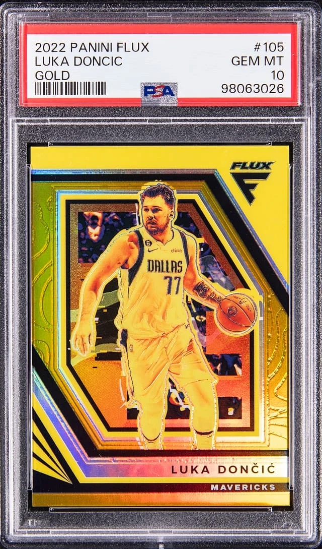 2022-23 Panini Flux Luka Doncic Gold #105 card image
