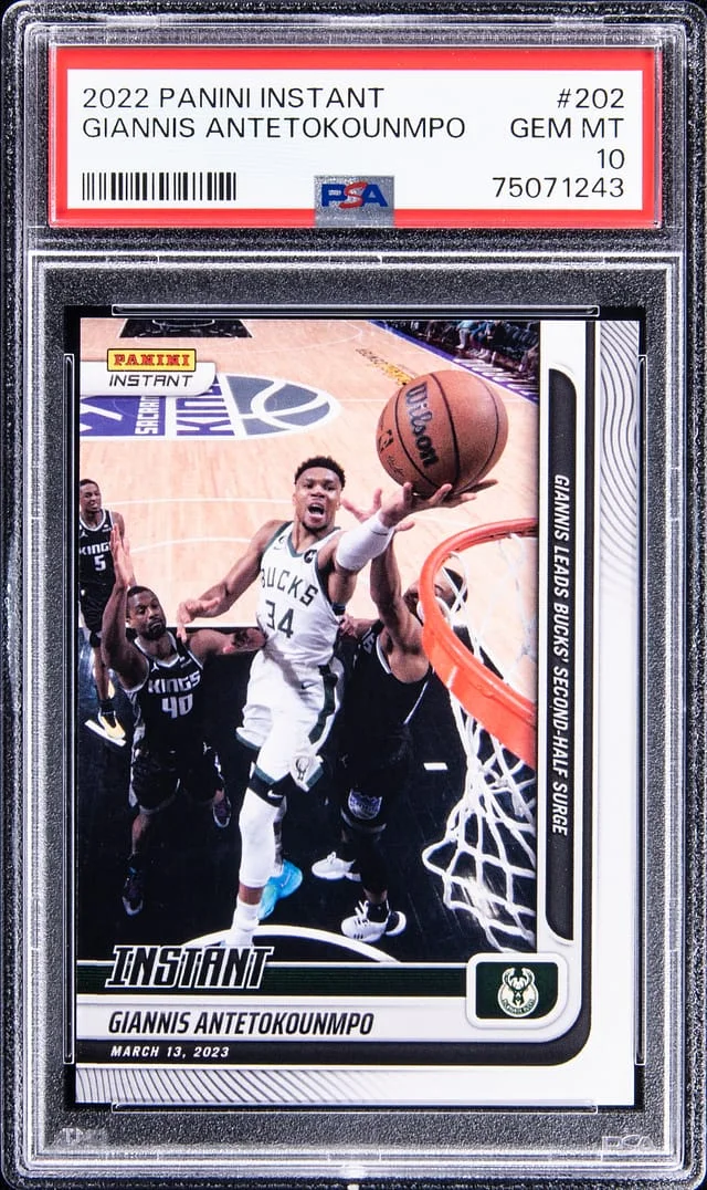 2022-23 Panini Giannis Antetokounmpo Instant #202 card image