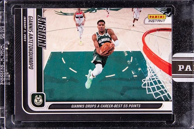 2022-23 Panini Giannis Antetokounmpo - Panini Encased Instant #79 card image