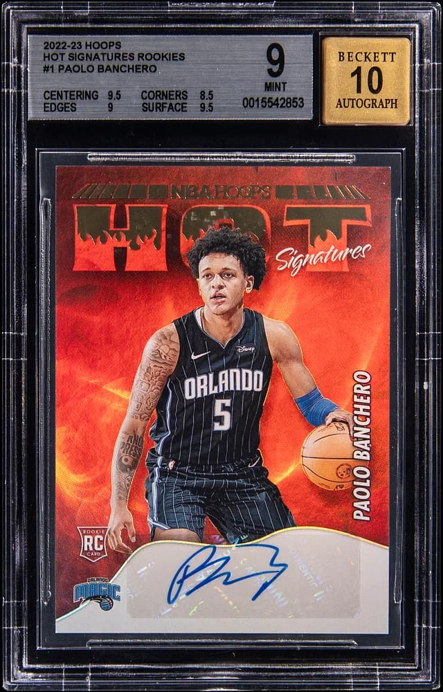 2022-23 Panini Hoops Paolo Banchero Hot Signatures Rookies #1 card image