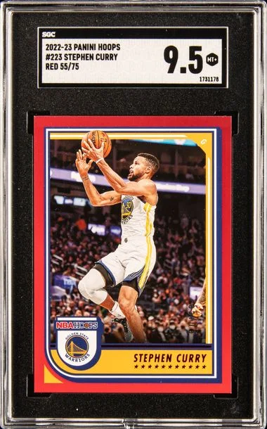 2022-23 Panini Hoops Stephen Curry Red #223 card image